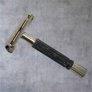 Gillette Super Speed Safety Razor Mens Black 1972 S4 Date Code USA Made‎